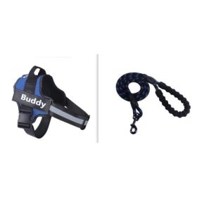 Fashion Simple Pet Leash Chest Strap Set (Option: Blue-L)