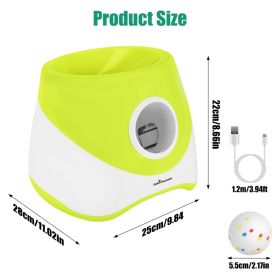 Automatic Dog Ball Launcher Rechargeable Interactive Pet Ball Thrower For Small Medium Dogs Interactive Dog Fetch Toy With 3 Adjustable Distance Setti (Option: Green)