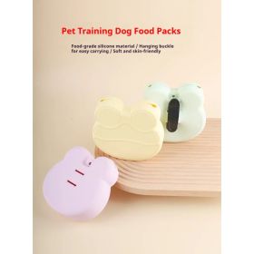 Pet Training Treat Pouch With Food-Grade Silicone - Soft, Skin-Friendly Dog Treat Bag With Hanging Buckle For Easy Carrying - Ideal For Puppy Training (Option: Green)