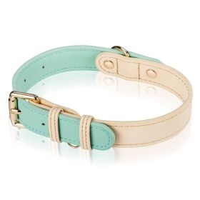 S M L Dog Collar, Leather Dog Collar, For Small, Medium, And Large Dogs, Basic Collar, Adjustable Pet Collar (Option: L)