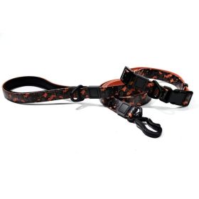 UV Printing Camouflage Embossed Pet Leash Set Is A Perfect Combination Of Style And Functionality Specially Designed For Pets' Outdoor Activities. Eve (Option: Red-25mm)