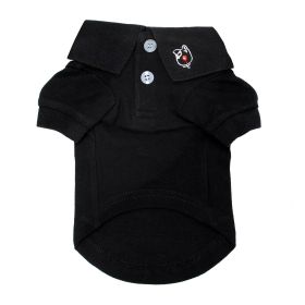 Solid Dog Polo (Color: Jet Black, size: medium)