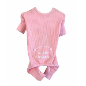 Sweet Dreams Thermal Dog Pajamas (Color: pink, size: medium)